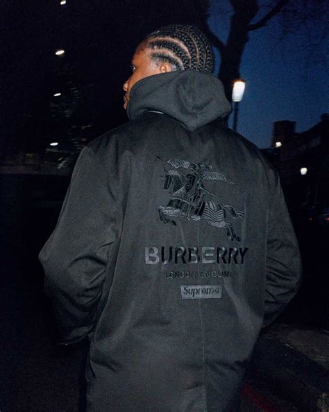 collab burberry supreme|supreme x Burberry goat.